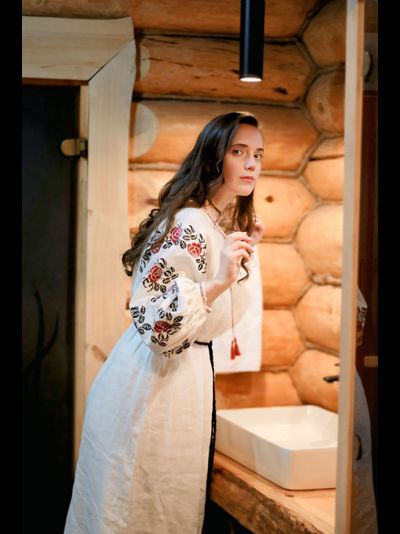 Платье рубаха "Розы"