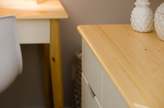 Комод на высоких ножках ТК №16 из массива сосны 122 х 45 х 80 см