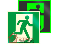 Знак Е01-02 фотолюминесцентный Выход здесь (правосторонний)