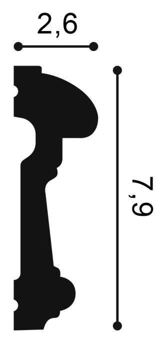 Молдинг P7040 - 7,9*2,6*200см