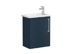 Модуль с квадратной раковиной, Vitra Root, 45 см, с дверцей, матовый темно-синий, левосторонний, 68060