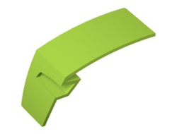 Technic, Panel Car Mudguard Left, Lime (61071 / 4518816 / 6097767)