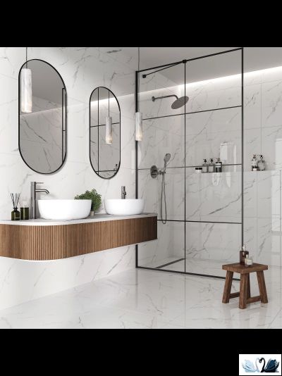 Керамогранит Statuario Wonderful 60 х 120 см белый купить в магазине Marysя Краснодар со скидкой