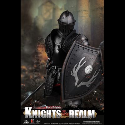 Рыцарь в черном доспехе (Лимитированный выпуск) - Коллекционная ФИГУРКА 1/6 scale IE-CAST ALLOY SERIES OF EMPIRES - KNIGHTS OF THE REALM - BLACK KNIGHT (SE035) - COOMODEL
