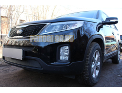Защита радиатора KIA Sorento 2012- black низ PREMIUM