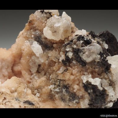 Ольмиит и кальцит. Южная Африка. 52*35*30мм.