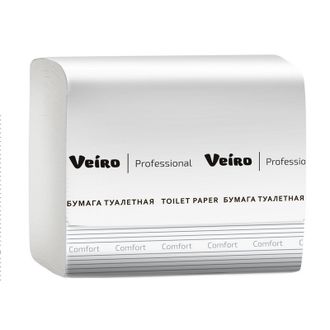 Бумага туалетная для диспенсера Veiro L1 Comf лист 2сл 250л 30пач/кор V-слож.TV201