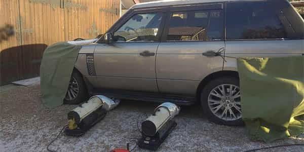 Процесс отогрева RangeRover