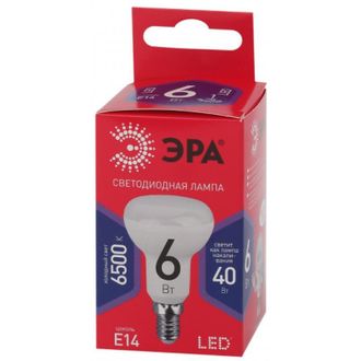 Лампа светодиодная ЭРА LED R50-6W-865-E14 R 6Вт Е14 6500К Б0045335