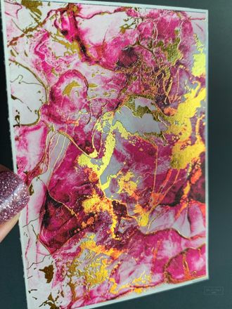 Слайдеры фольгированная акварель Alcohol Ink NF-016 GOLD