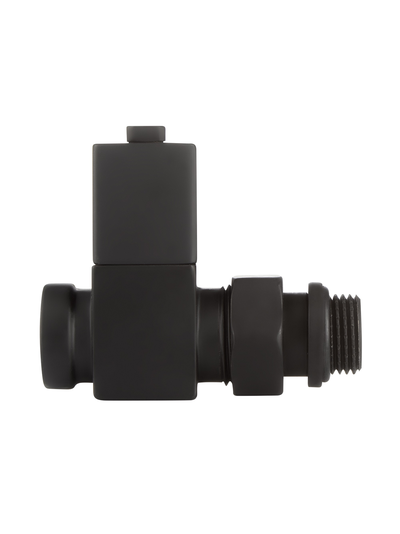 Набор дизайн-вентилей Royal Thermo CUBE, прямой (чёрный) 1/2"