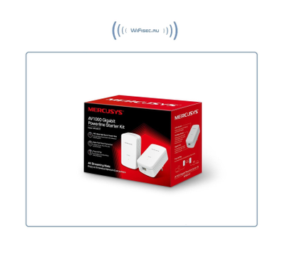 Сетевой адаптер Powerline MERCUSYS MP500 KIT Gigabit Ethernet, 2 шт.