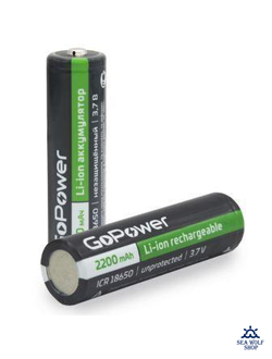Аккумулятор GoPower Li-ion 18650, 2200mAh