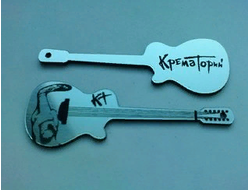 Брелок "Крематорий" гитара серебристая тип 1