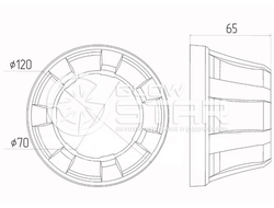 Бленда (маска) для линз №18 Cone 3.0 дюйма, 1шт