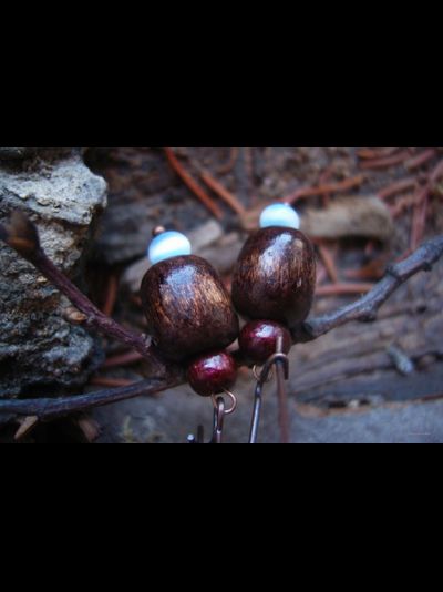 Бохо-серьги "Две серёжки для белочки, лесной принцессы"