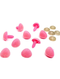 Носики бархатные винтовые 20х15 мм, розовые