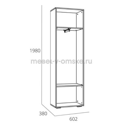 Шкаф для одежды Livorno (Ливорно) - 013.16 с зеркалом