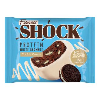 Брауни в белом шоколаде "С ароматом печенья", 50г (FitnesShock)