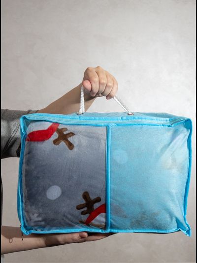 Плед с рукавами "Лапландия" из микрофибры (велсофта)