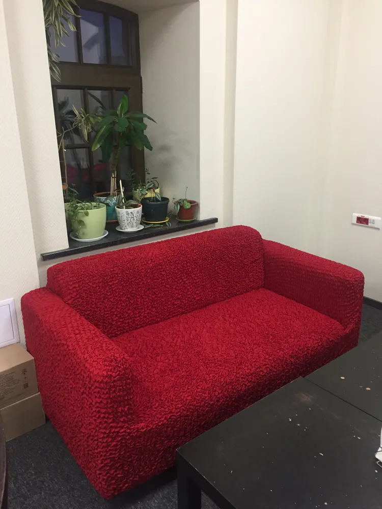 ЧЕХОЛ НА 2ХМ ДИВАН МИКРОФИБРА КРАСНЫЙ
