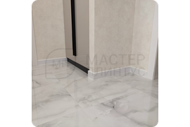 Премиальное качество: монтаж плинтуса Dollken Cubu Flex Life 60 в оттенке RAL 9003 - воплощение немецкого качества и инновационных технологий в каждой детали.