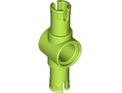 Technic, Pin 3L with Friction Ridges and Center Pin Hole, Lime (87082 / 6308233 / 6366476)