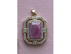 Подвес ювелирное стекло зол 28х21мм