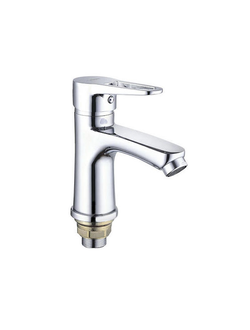 Смеситель для раковины в ванную комнату ZERIX PUD1 146 литой излив на гайке