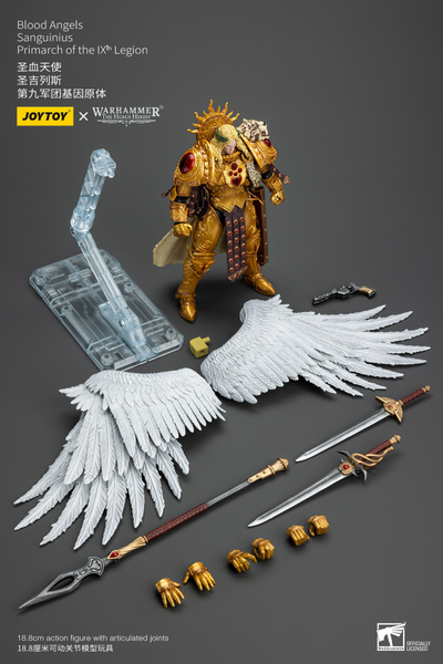 Сангвиний, Примарх Кровавых Ангелов (Warhammer Horus Heresy) - КОЛЛЕКЦИОННАЯ ФИГУРКА 1/18 Blood Angels Sanguinius Primarch of the IX Legion (JT00218) - JOYTOY