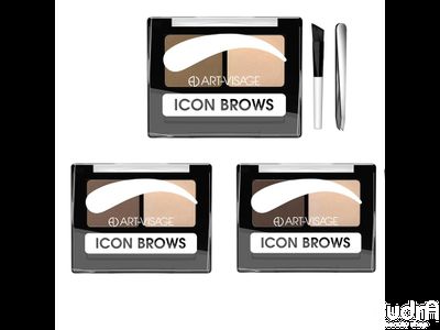 ART VISAGE Двойные тени для бровей "ICON BROWS" с кисточкой и пинцетом | Арт Визаж