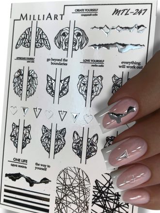 Слайдер-дизайн MilliArt Nails Металл MTL-247