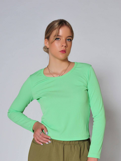 Джемпер: 174-0723 зеленый РУБЧИК