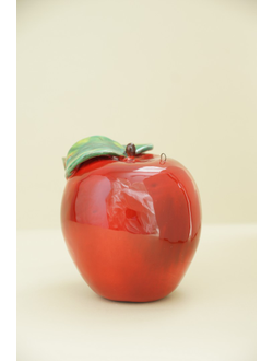 Яблоко с листом (красное)
