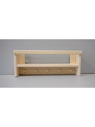 Полка настенная прямая 50см 5 крючков