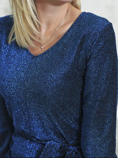 Платье  395-1123 синий