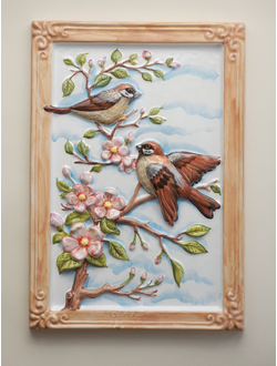 Воробьи (панно)