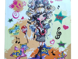 Дневник школьный, формат А5, 48 листов "Музыкальная девочка"