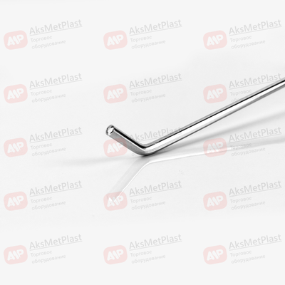 U004 Крючок хром d-5мм на овальную-прямоугольную трубу универсальный L=200 мм