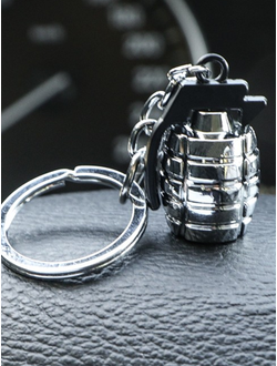 Брелок «ГРАНАТА», металл ХРОМ