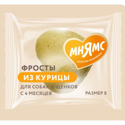Лакомство Мнямс для собак "Фросты" с курицей, размер S, 1,5 г