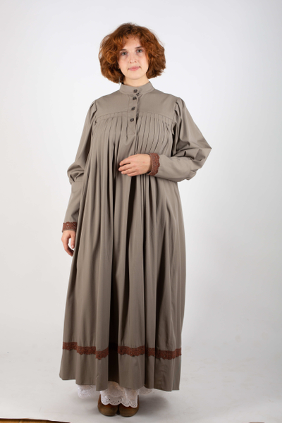 Платье «Поморское» Оливковое - шерсть смесовая