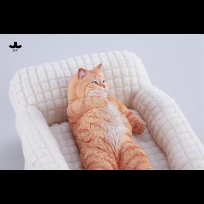 Котик на софе (рыжий) - Коллекционная фигурка 1/6 Lazybones Cat (JXK293B) - JXK