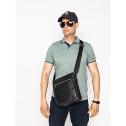 Кожаная мужская сумка Pontevico Premium black (арт. 5080-51)