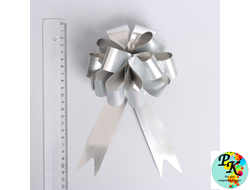 Бант "Шар", цвет серебряный