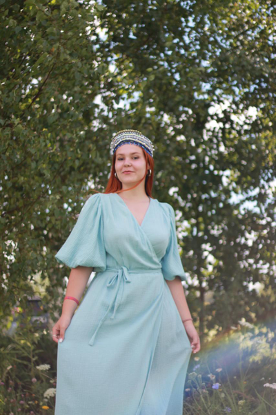 Платье на запах из муслина "Услада"