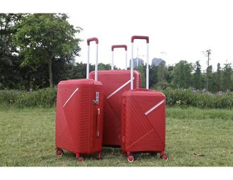 Комплект из 3х чемоданов Robez Полипропилен S,M,L красный