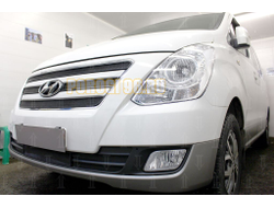 Защита радиатора Hyundai Starex H1 II 2015-2018 black низ
