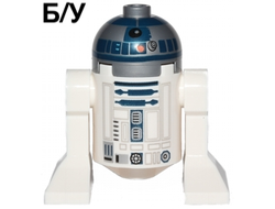 ! Б/У - Astromech Droid, R2-D2, Flat Silver Head, Red Dots and Small Receptor, n/a (sw0527) - Б/У
