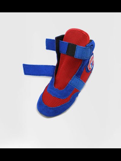 Борцовки для самбо ВФС BRAVEGARD Ascend на липучке сине-красные